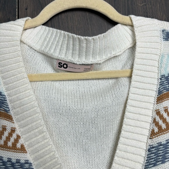 💙2/$40💙SO Woven Button Down Long Sleeve Cardigan Size Small - Picture 6 of 15
